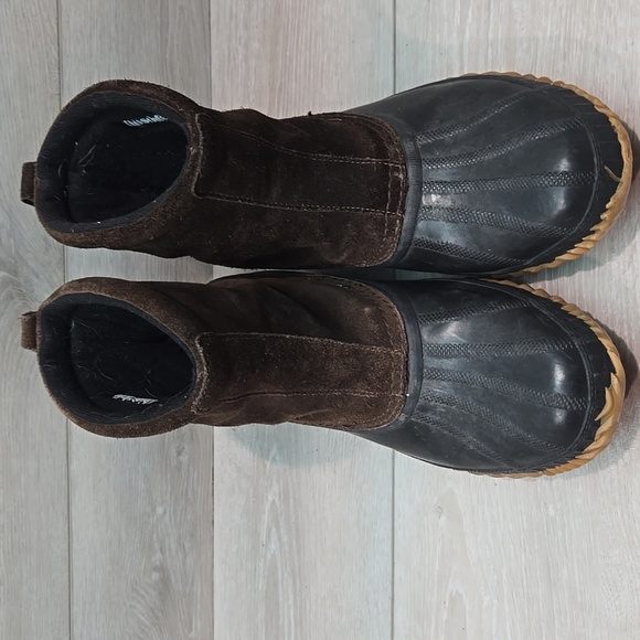 Sorel Men's 0957 JEE Duck Rubber Suede Waterproof Boots Shoes Sz 9 - Picture 3 of 13
